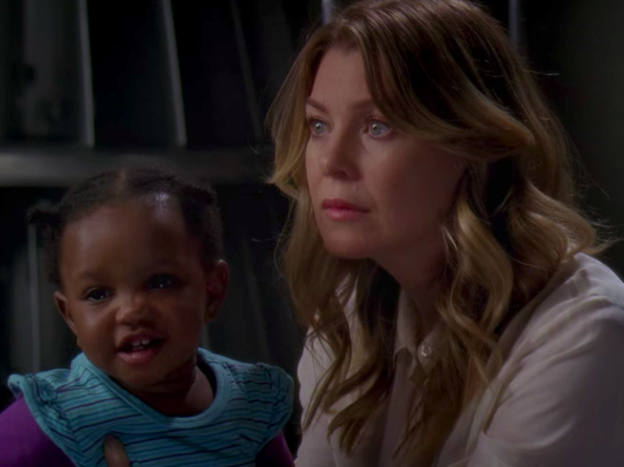 Meredith Grey with Zola.