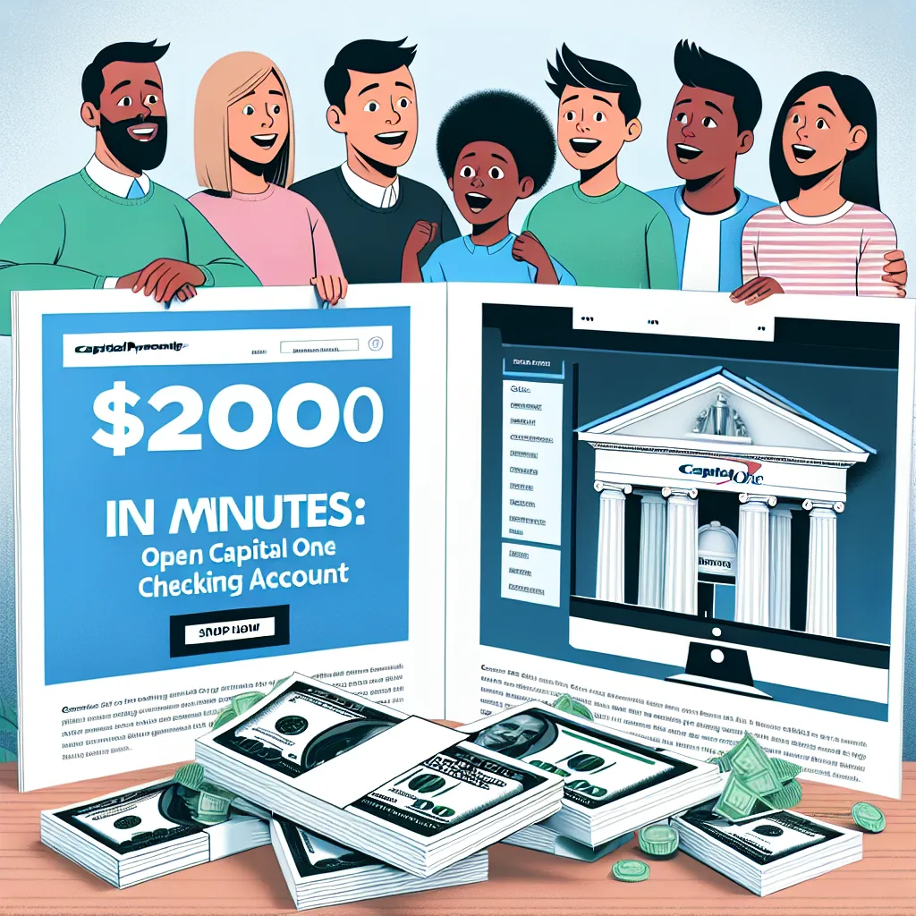 $2000 in Minutes: Open Capital One Checking Account