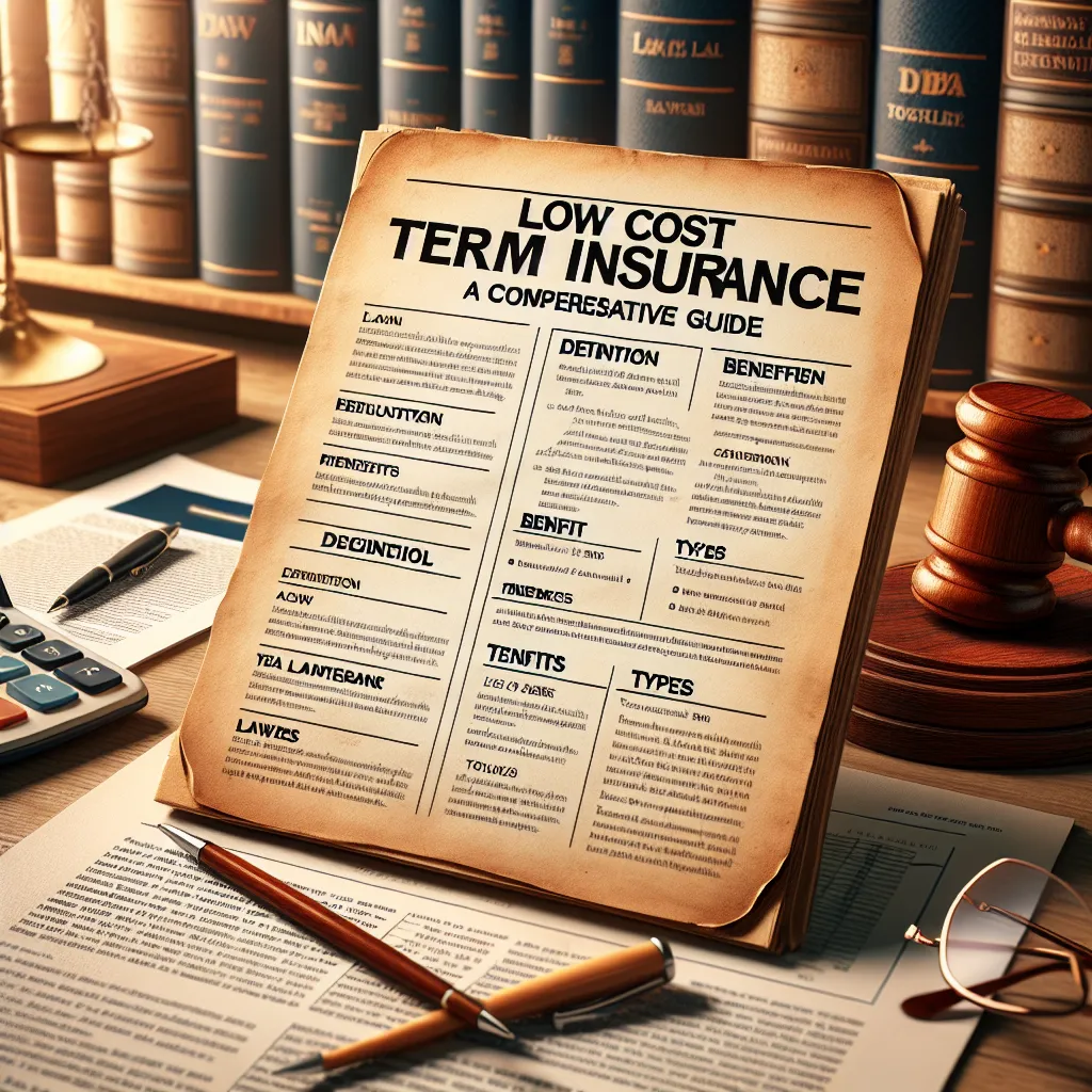 Low Cost Term Insurance: A Comprehensive Guide