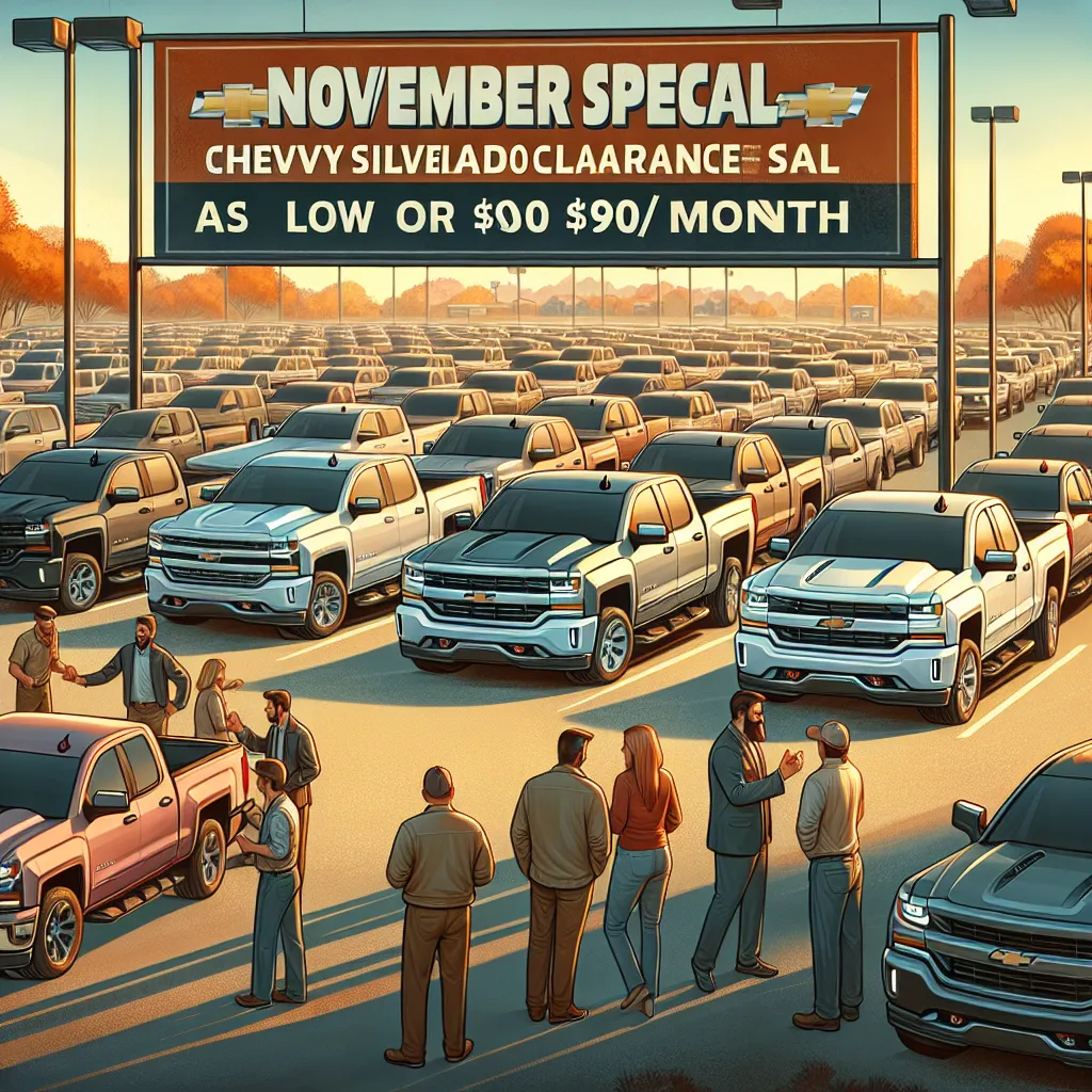 November Special: Chevy Silverado Trucks Clearance Sale - as Low as $90/month