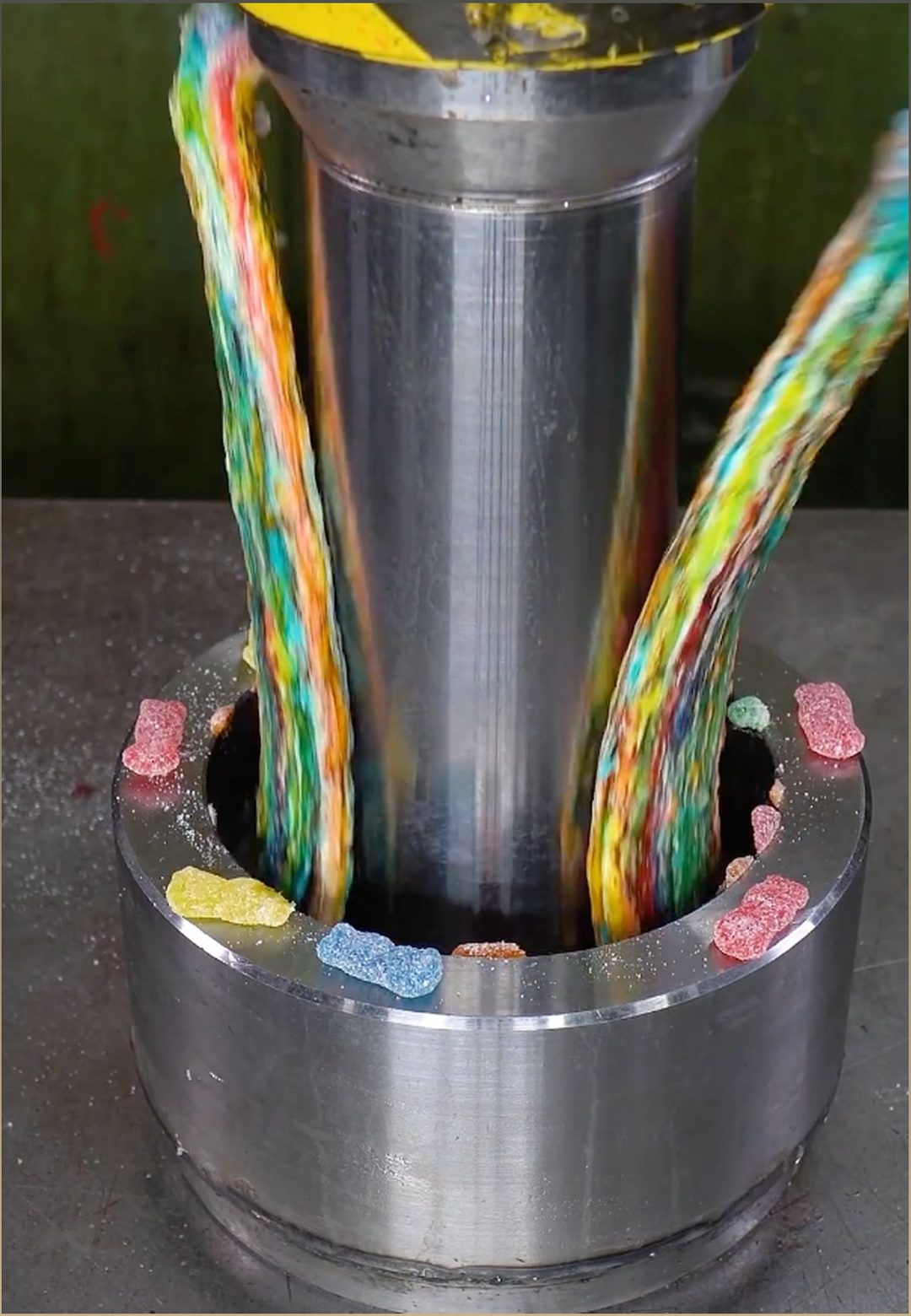 The Fascinating World of Candy Compression: Watch as Hydraulic Press Turns Candy into Art - 1757792052