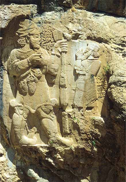 A Hittite relief of the Storm God, Tarhunt, at Halkapınar, Konya near Ivriz, in Turkey (Klaus-Peter Simon / CC by SA 3.0)