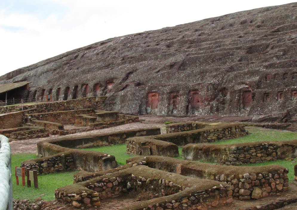 Inca works in the foreground at Samaipata. 