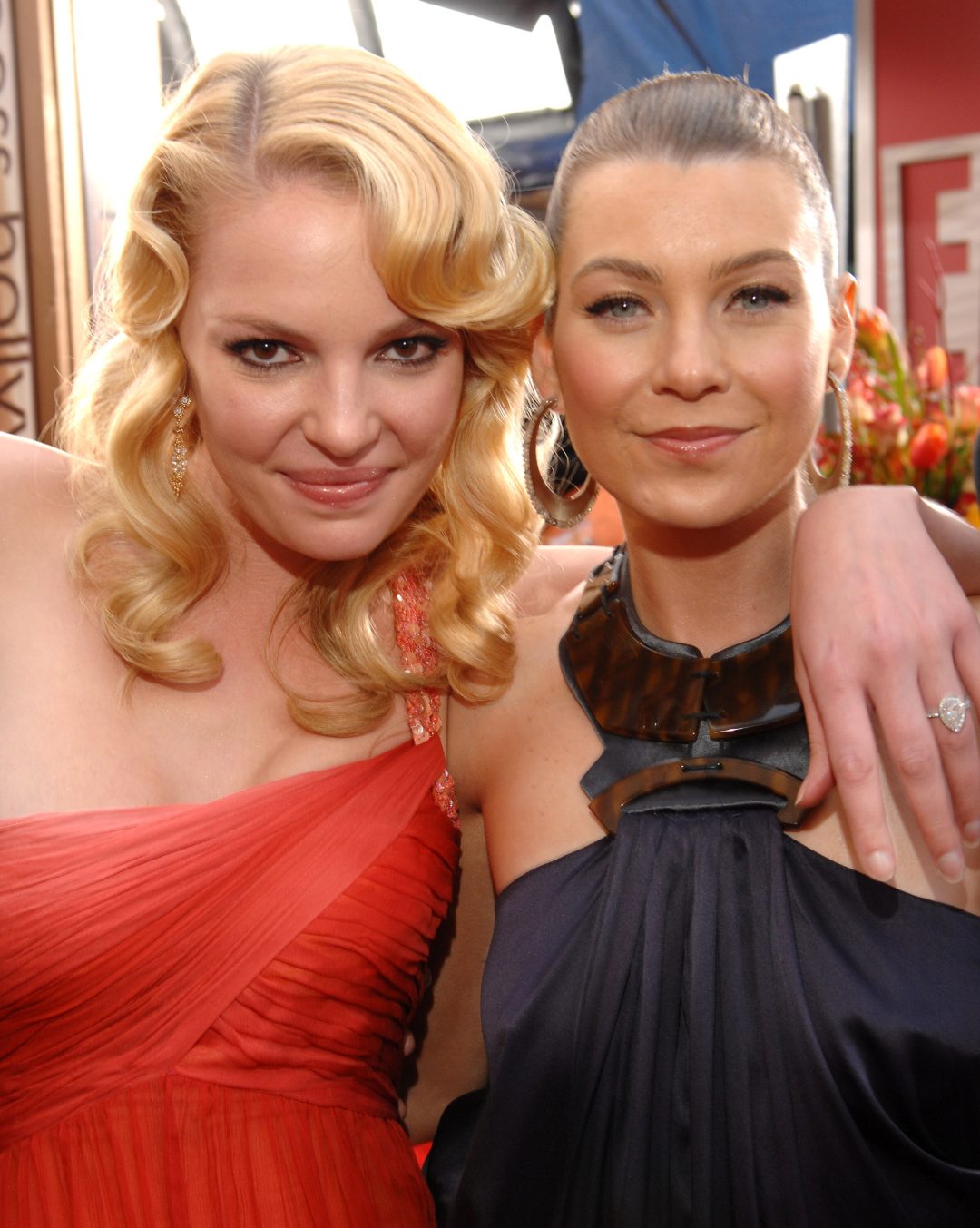 Katherine Heigl, left, and Ellen Pompeo at the Screen Actors Guild Awards in 2006.