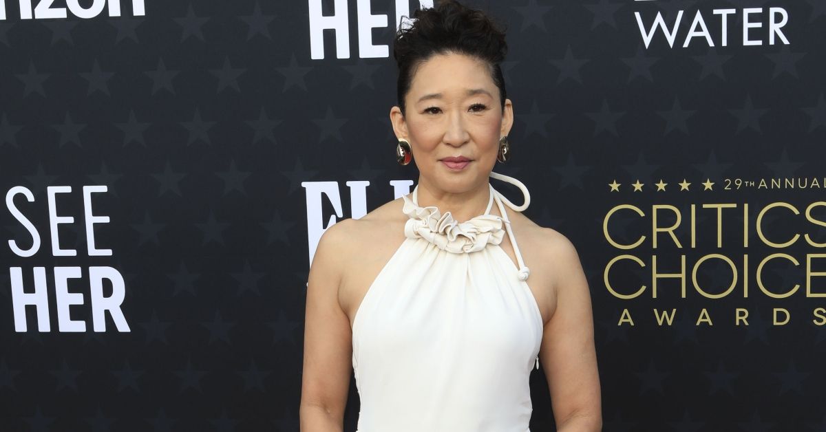 Sandra Oh on the red carpet